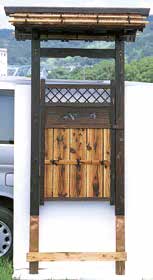 庭門 角柱片開Ⅱ型