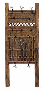 焼丸太新型袖垣