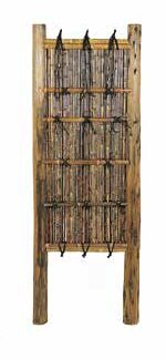 焼丸太黒竹張袖垣