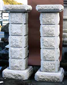 五段門柱 こぶ出し