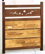 ランマ・ウメ・ウグイス横板張木戸