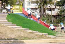 土と共生する新しい人工芝生　デビロン(砂入りタイプ)