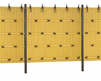 エイコー竹垣セット37型 建仁寺垣[ほのか] イエロー 両面