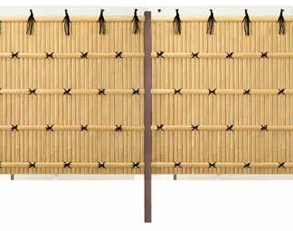エイコー竹垣セット38型 建仁寺垣[ほのか] かや竹 片面