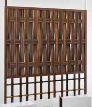 ユニット あじろ四ツ目垣　青竹・煤竹・黒竹