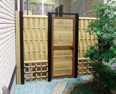 大津垣扉セット 70丸　さらし/煤/黒/青竹