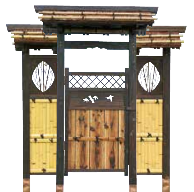 庭門 角柱片開Ⅱ型 - 画像 (3)