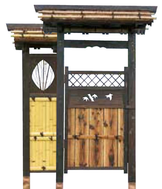 庭門 角柱片開Ⅱ型 - 画像 (2)