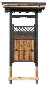 庭門 角柱片開Ⅱ型