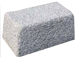 沓脱石 のみきり底面割肌 白御影