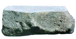 沓脱石 鳥海石 (天端ビシャン 側面自然 底面切削 秋田産)