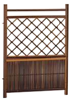 大津二段枝折戸（金具付）（煤竹）