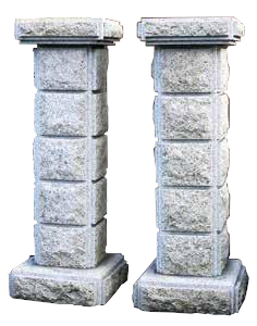 五段門柱 こぶ出し