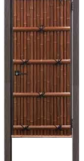 建仁寺両面扉セット 80角柱 [みやび] ゴマ竹 [なごみ] 青竹 煤竹