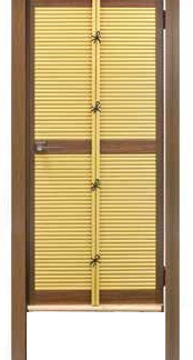 御簾垣扉セット 80角　さらし/煤/黒/青竹