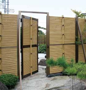 御簾垣扉セット 90丸　イエロー／ソフトグリーン